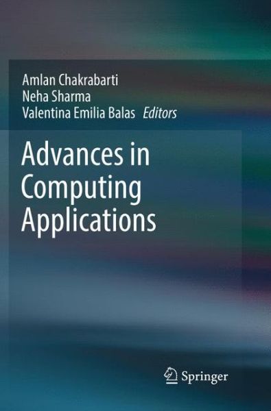 Cover for Advances in Computing Applications (Paperback Book) [Softcover reprint of the original 1st ed. 2016 edition] (2018)