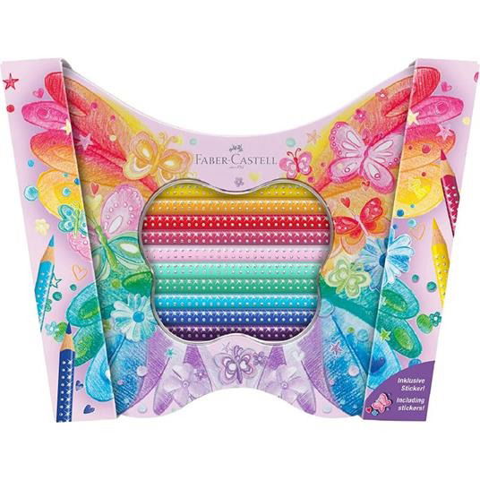 Gift Set Sparkle Color Pencils Butterfly (201971) - Faber-castell - Koopwaar - Faber-Castell - 4005402019717 - 