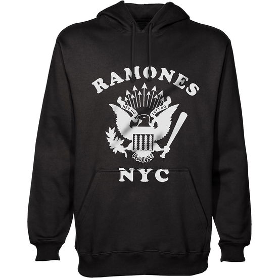 Ramones Unisex Pullover Hoodie: Retro Eagle New York City - Ramones - Mercancía - Merch Traffic - 5055979988717 - 30 de diciembre de 2019