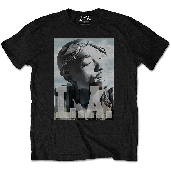 Tupac Unisex T-Shirt: LA Skyline - Tupac - Marchandise -  - 5056170634717 - 