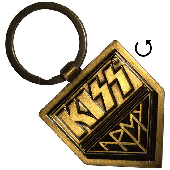 Cover for Kiss · KISS Keychain: Gold Army Pennant (Double Sided) (MERCH) (2024)