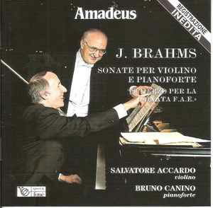 Cover for Johannes Brahms  · Sonate Per Violino E Pianoforte (CD) (2016)