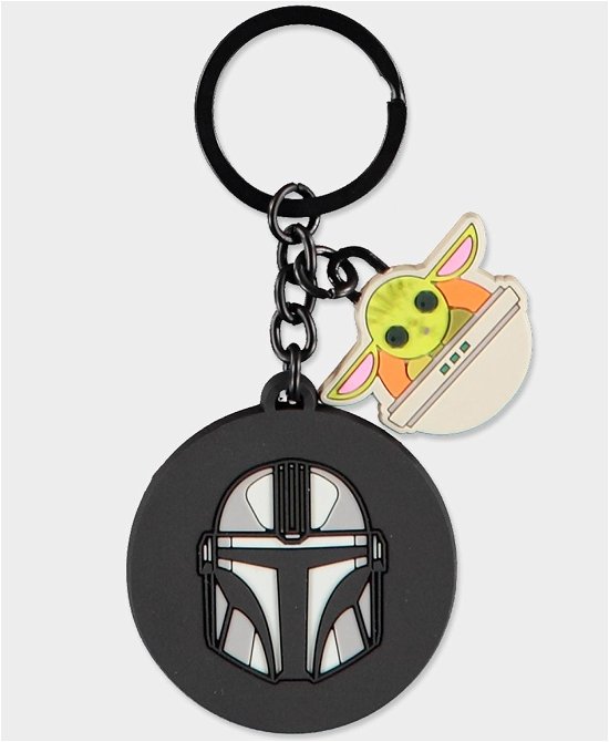 Cover for Star Wars: The Mandalorian · Rubber Keychain Metal Keychains M Black (MERCH)