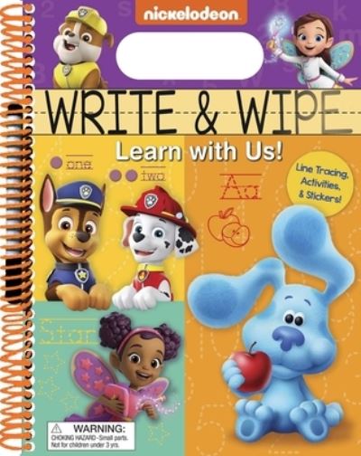 Cover for Editors of Studio Fun International · Nickelodeon: Write and Wipe: Learn with Us! (Spiral Book) (2021)