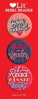 Cover for Gibbs Smith · Rebel Reader 3 Badge Set - LoveLit Button Assortment (N/A) (2018)