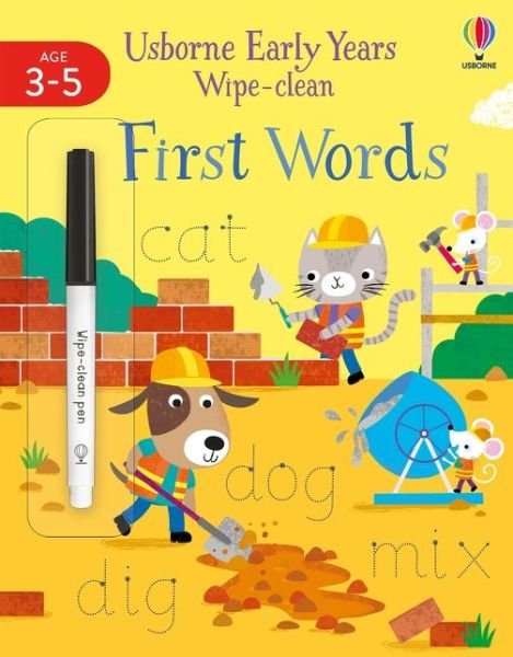 Early Years Wipe-Clean First Words - Usborne Early Years Wipe-clean - Jessica Greenwell - Kirjat - Usborne Publishing Ltd - 9781474986717 - torstai 8. heinäkuuta 2021