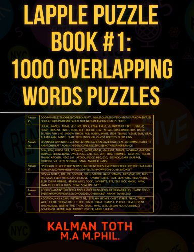 Cover for Kalman Toth · Lapple Puzzle Book #1: 1000 Overlapping Words Puzzles (Lapple Iq Puzzles) (Volume 1) (Pocketbok) (2013)