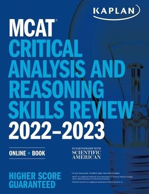 Cover for Kaplan Test Prep · MCAT Critical Analysis and Reasoning Skills Review 2022-2023: Online + Book - Kaplan Test Prep (Paperback Book) (2021)