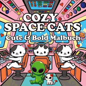 Cover for Kenya Kooper · Katzen Malbuch Space Cats Ausmalbuch für Erwachsene, Frauen, Teenager mit 30 Motiven Katzen im Weltall Gute Laune Malbuch, Geschenk für Katzen-Fans, Katzenliebhaber (Book) (2023)