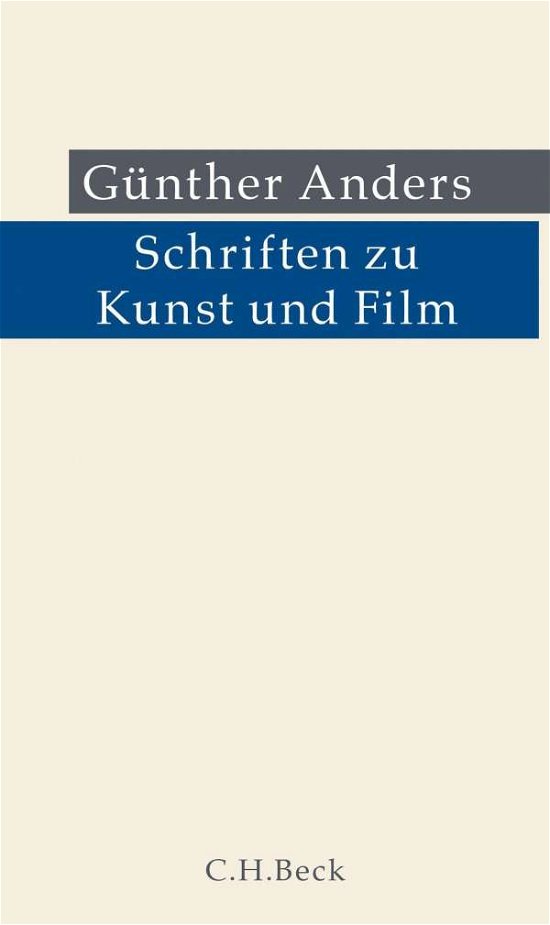 Cover for Anders · Anders:schriften Zu Kunst Und Film (Buch)