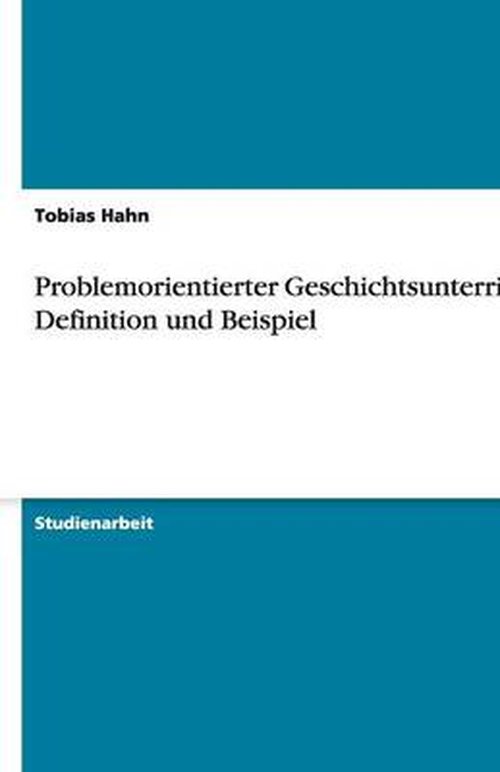 Cover for Hahn · Problemorientierter Geschichtsunte (Book) [German edition] (2008)