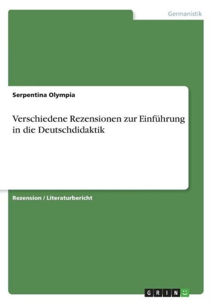 Cover for Olympia · Verschiedene Rezensionen zur Ei (Book)