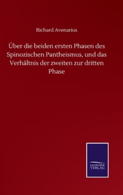 Cover for Richard Avenarius · UEber die beiden ersten Phasen des Spinozischen Pantheismus, und das Verhaltnis der zweiten zur dritten Phase (Inbunden Bok) (2020)