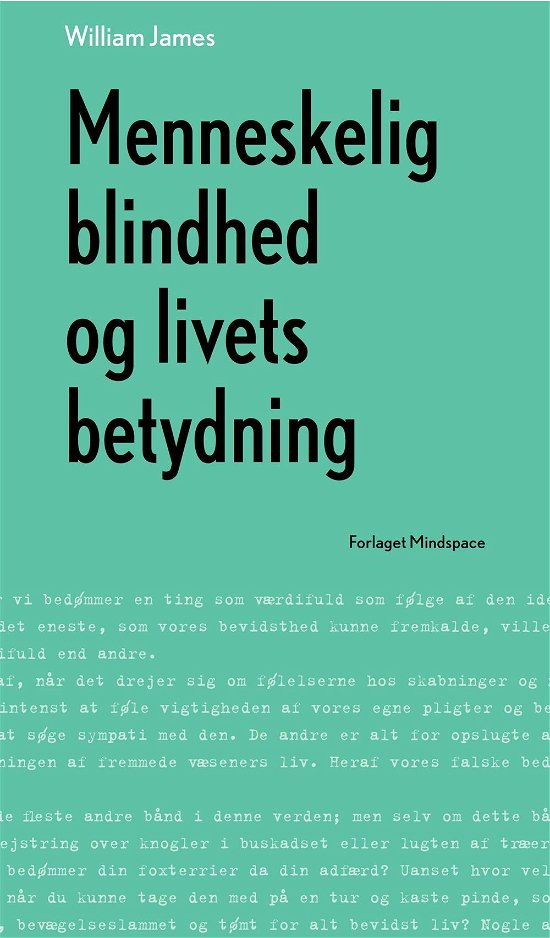 Cover for William James · Menneskelig blindhed og livets betydning (Heftet bok) [1. utgave] (2018)