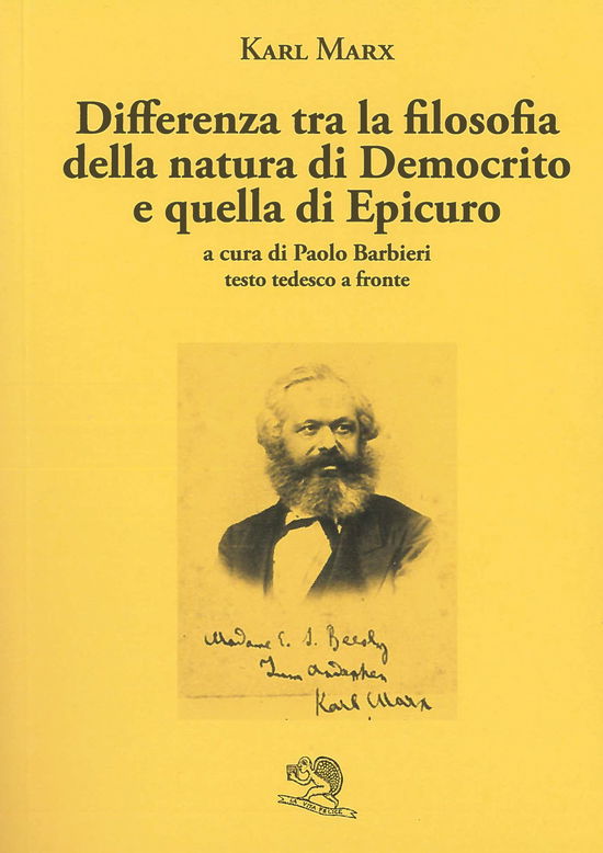 Cover for Karl Marx · Differenza Tra La Filosofia Della Natura Di Democrito E Quella Di Epicuro. Testo Tedesco A Fronte (Book)