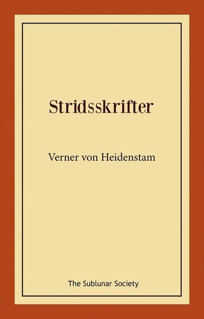 Cover for Verner von Heidenstam · Stridsskrifter (Paperback Book) (2022)