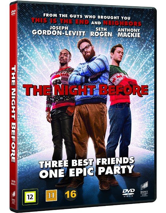 The Night Before - Joseph Gordon-Levitt / Seth Rogen / Anthony Mackie - Elokuva - Sony - 5051162361718 - perjantai 29. huhtikuuta 2016