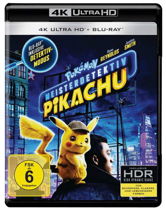 Cover for Ryan Reynolds,justice Smith,kathryn Newton · Pokémon Meisterdetektiv Pikachu (4K Ultra HD) (2019)