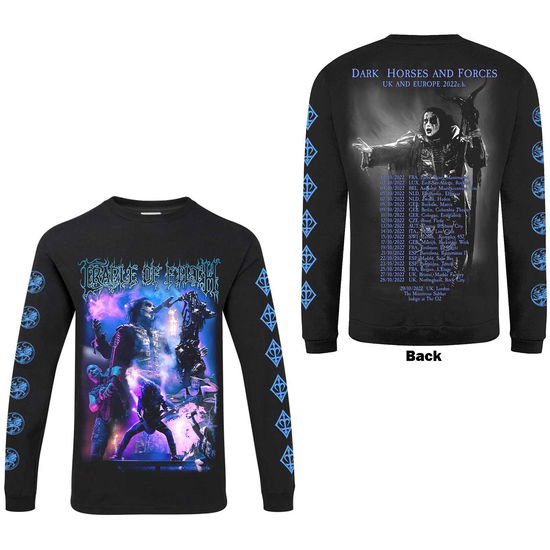 Cradle Of Filth Unisex Long Sleeve T-Shirt: Existence Band (Back & Sleeve Print) - Cradle Of Filth - Mercancía -  - 5056187752718 - 