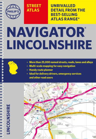 Cover for Philip's Maps · Philip's Street Atlas Navigator Lincolnshire - Philip's Street Atlas (Spiralbok) (2022)