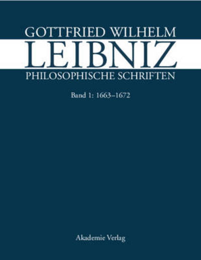 Cover for Leibniz · Philos.Schriften.1.1663-1672 (Book) (2006)