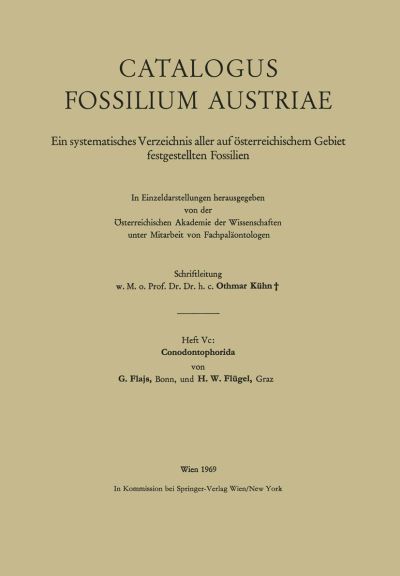 Conodontophorida - G Flajs - Livros - Springer Verlag GmbH - 9783211863718 - 1969