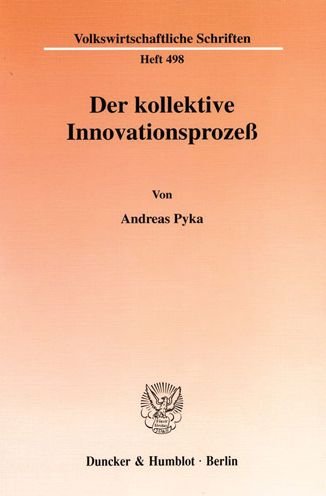 Cover for Pyka · Der kollektive Innovationsprozeß. (Book) (1999)