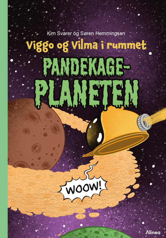 Cover for Søren Hemmingsen; Kim Svarer · Viggo og Vilma i rummet: Viggo og Vilma i rummet - Pandekage-planeten, Grøn Læseklub (Bound Book) [1st edition] (2025)