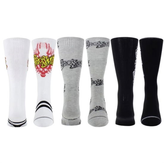 Aerosmith · Aerosmith Assorted Crew Socks 3 Pack (One Size) (CLOTHES) (2024)