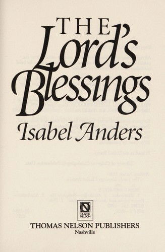 Cover for Isabel Anders · The Lord's Blessings (Hardcover Book) (1992)