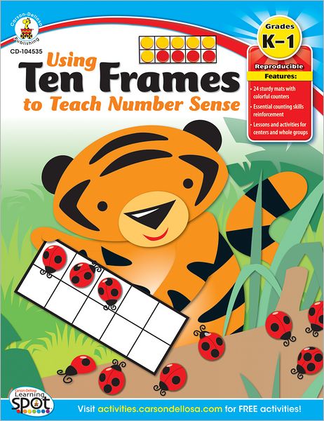 Cover for Carson-dellosa Publishing · Using Ten Frames to Teach Number Sense, Grades K - 1 (Paperback Book) (2012)