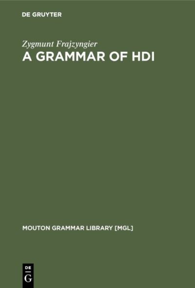Cover for Z. Frajzyngier · Grammar of Hdi (Book) (2001)