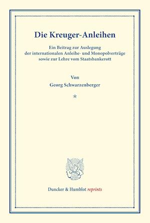 Cover for Georg Schwarzenberger · Die Kreuger-Anleihen (Paperback Book) (2013)