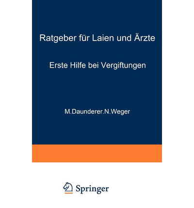 Cover for M. Daunderer · Erste Hilfe bei Vergiftungen (Paperback Book) [German edition] (1975)
