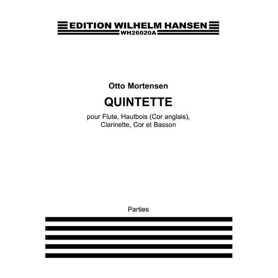 Cover for Otto Mortensen · Otto Mortensen Quintette Pts (Partitur) (2015)