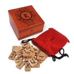 Deluxe Wooden Runes - Scarabeo Lo - Inne - DEEP BOOKS - 9788865275719 - 25 maja 2019