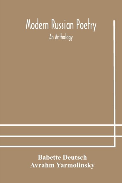 Cover for Babette Deutsch · Modern Russian poetry (Paperback Bog) (2020)