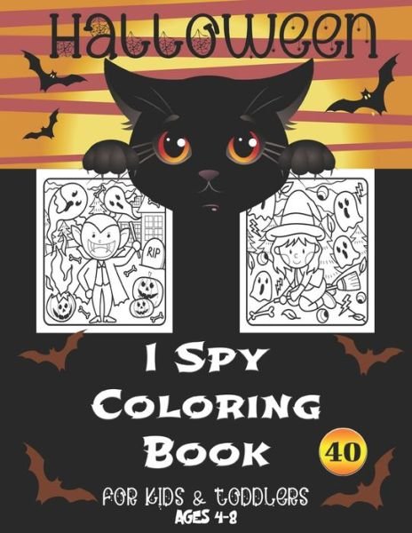 Cover for Kr Kidscolors Publishing · I spy Halloween Coloring Book For Kids and Toddlers Ages 4-8 (Taschenbuch) (2020)