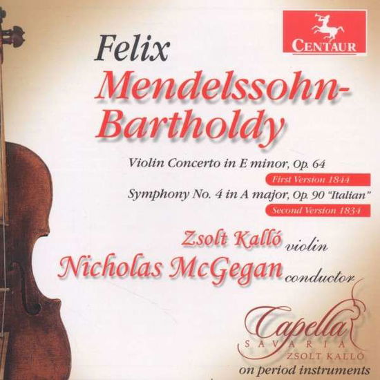 Cover for Mendelssohn / Kallo / Savaria / Mcgegan · Violin Cto in E Minor Op 64 / Sym No 4 in a Major (CD) (2013)