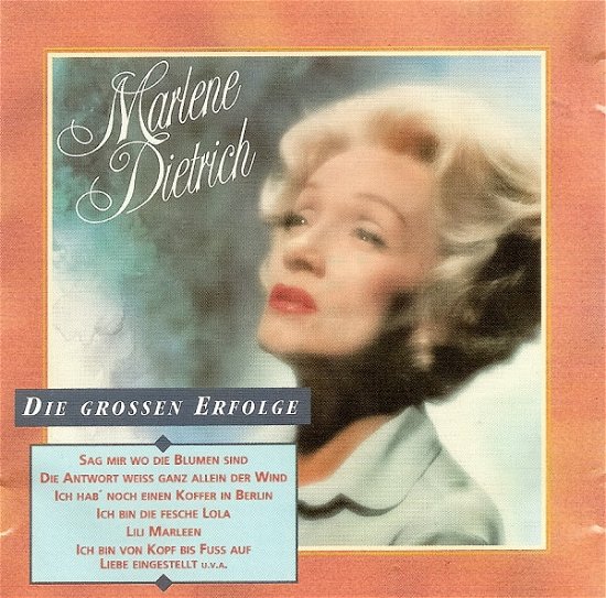 Cover for Marlene Dietrich · Die Grossen Erfolge (CD)
