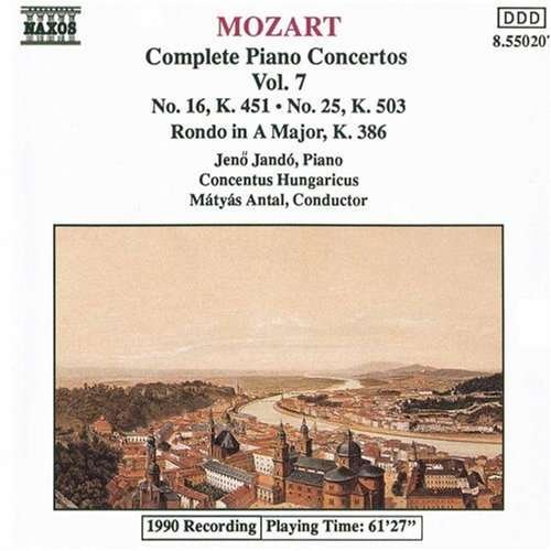 Piano Concerti 16 & 25 - Mozart / Jando / Antal - Musik - NCL - 0730099520720 - 15. februar 1994