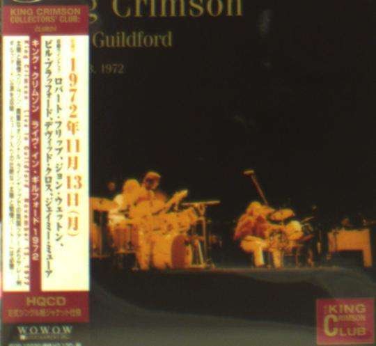 Cover for King Crimson · Live in Guildford November 13th 1972 (CD) [High quality edition] (2015)