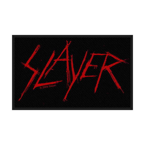 Slayer Woven Patch: Scratched Logo (Standard) - Slayer - Fanituote - PHD - 5055339713720 - maanantai 19. elokuuta 2019