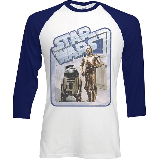 Cover for Star Wars · Star Wars Unisex Raglan Tee: Retro Droids (CLOTHES) [size M] [Blue,White - Unisex edition]