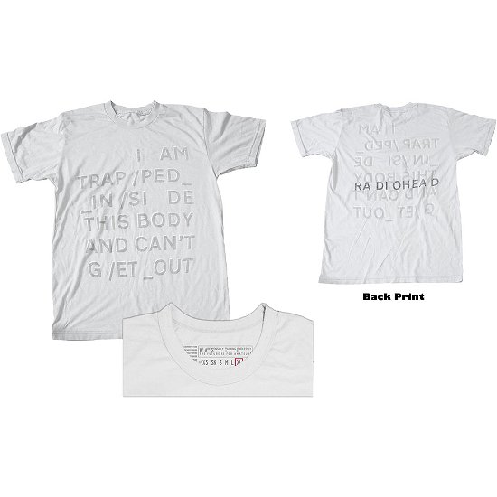 Radiohead Unisex T-Shirt: Trapped (Back Print) - Radiohead - Merchandise -  - 5056368675720 - 