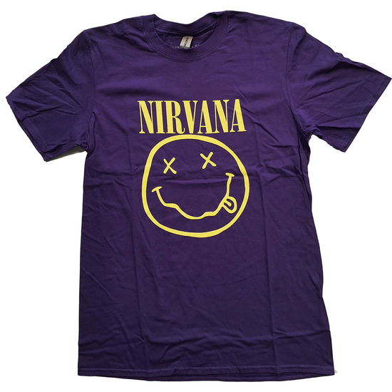 Nirvana Unisex T-Shirt: Yellow Happy Face - Nirvana - Koopwaar -  - 5056368691720 - 