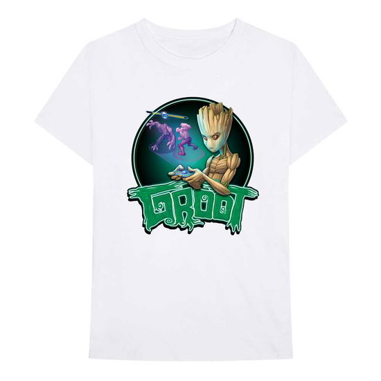 Marvel Comics Unisex T-Shirt: I am Groot - Groot Gaming (White) - Marvel Comics - Merchandise -  - 5056561018720 - 7. Januar 2022