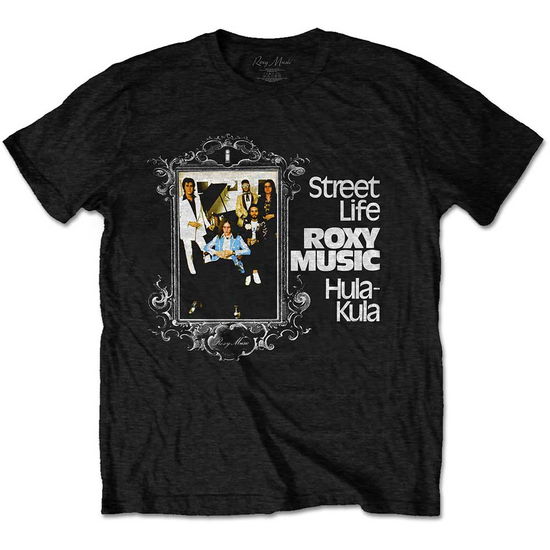 Roxy Music Unisex T-Shirt: Street Life Hula-Kula - Roxy Music - Koopwaar -  - 5056561021720 - 