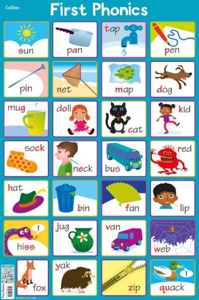 First Phonics - Collins Children’s Poster - Collins Kids - Bøker - HarperCollins Publishers - 9780008304720 - 28. juni 2018