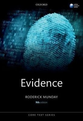 Cover for Munday · Evidence (Book) [9 Revised edition] (2017)